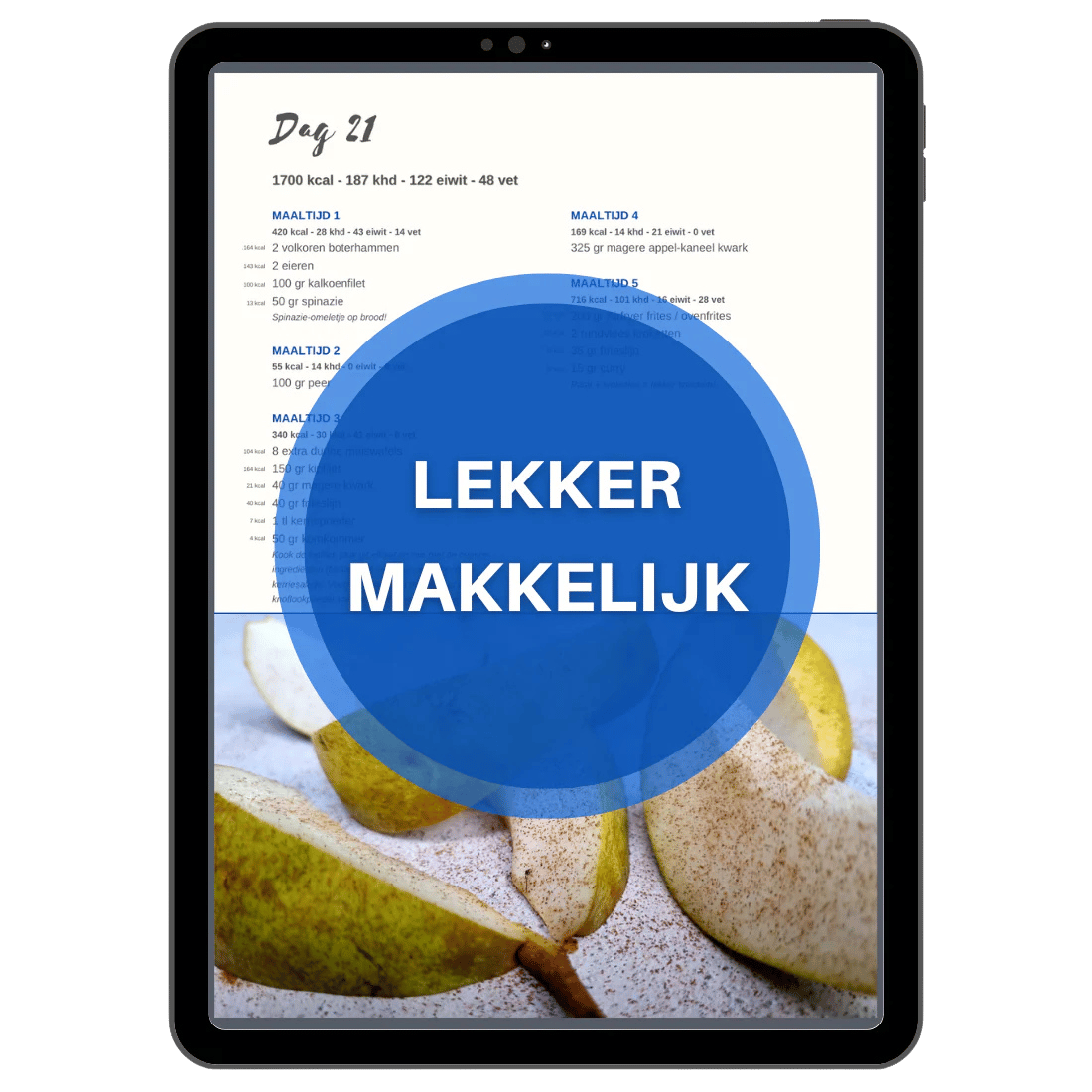 LEKKER MAKKELIJK Voedingsschema 1700 kcal