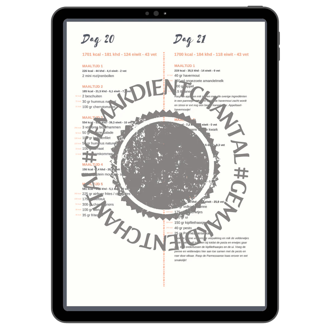 LEKKER MAKKELIJK Voedingsschema 1700 kcal