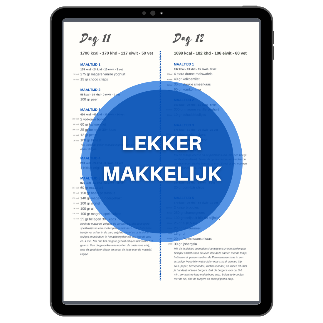 LEKKER MAKKELIJK Voedingsschema 1700 kcal