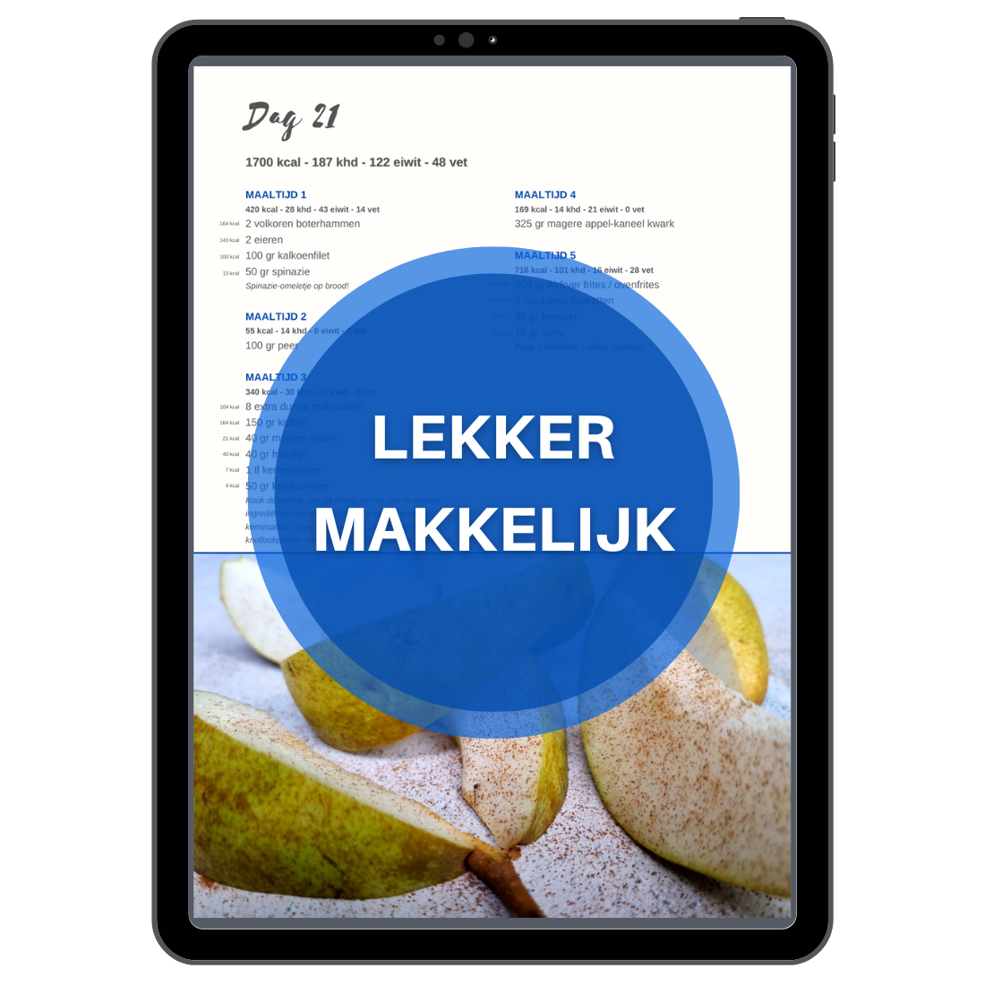 LEKKER MAKKELIJK Voedingsschema 1700 kcal