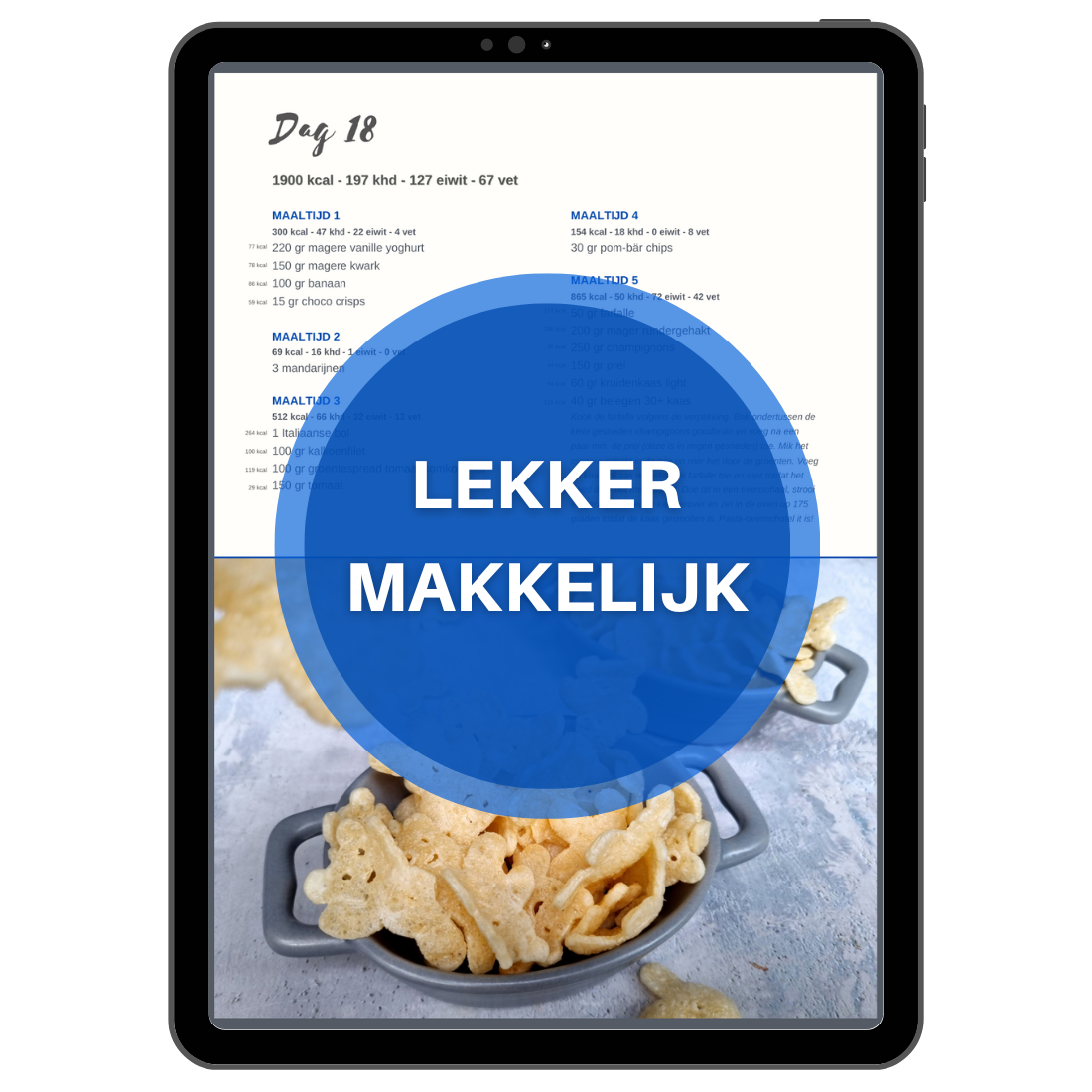 LEKKER MAKKELIJK Voedingsschema 1900 kcal