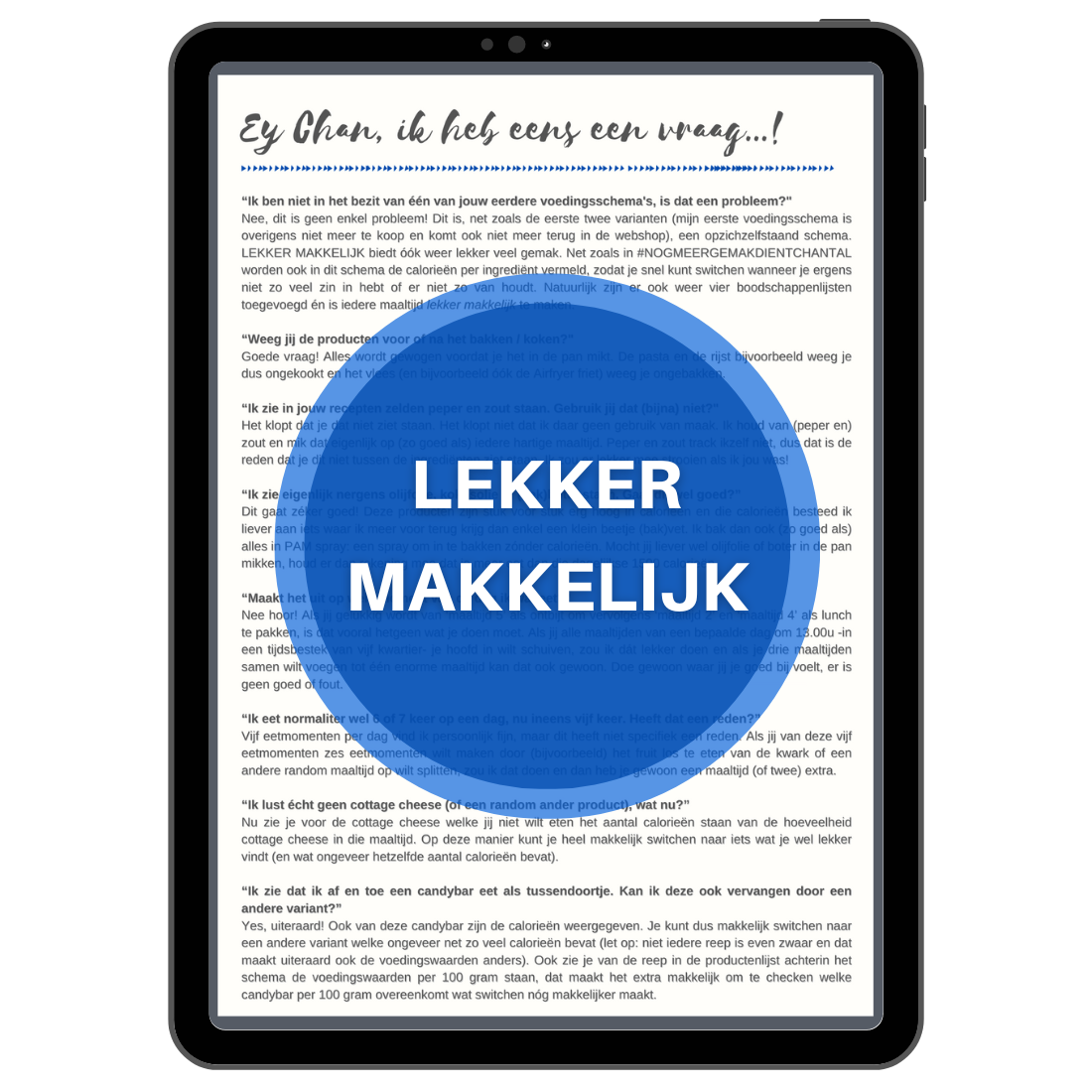 LEKKER MAKKELIJK Voedingsschema 1900 kcal