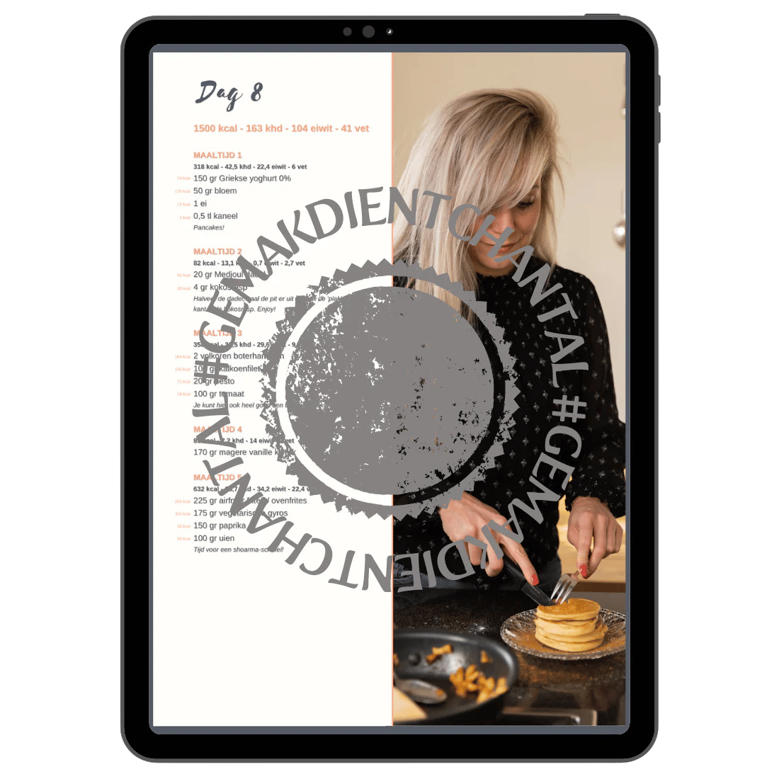NÓG MEER #GEMAKDIENTCHANTAL - Voedingsschema 1500 kcal